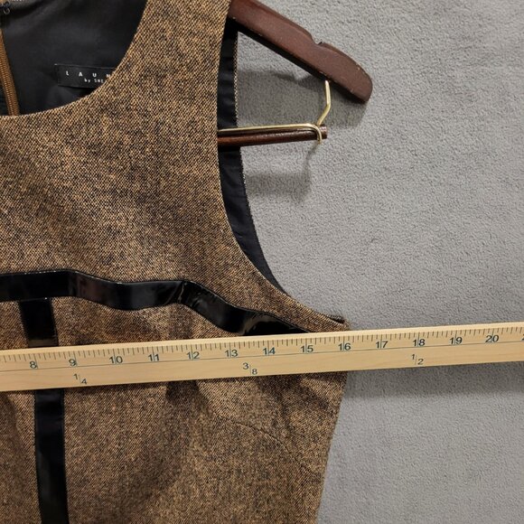 Laundry By Shelli Segal Brown and Black Midi Dress - Picture 4 of 5